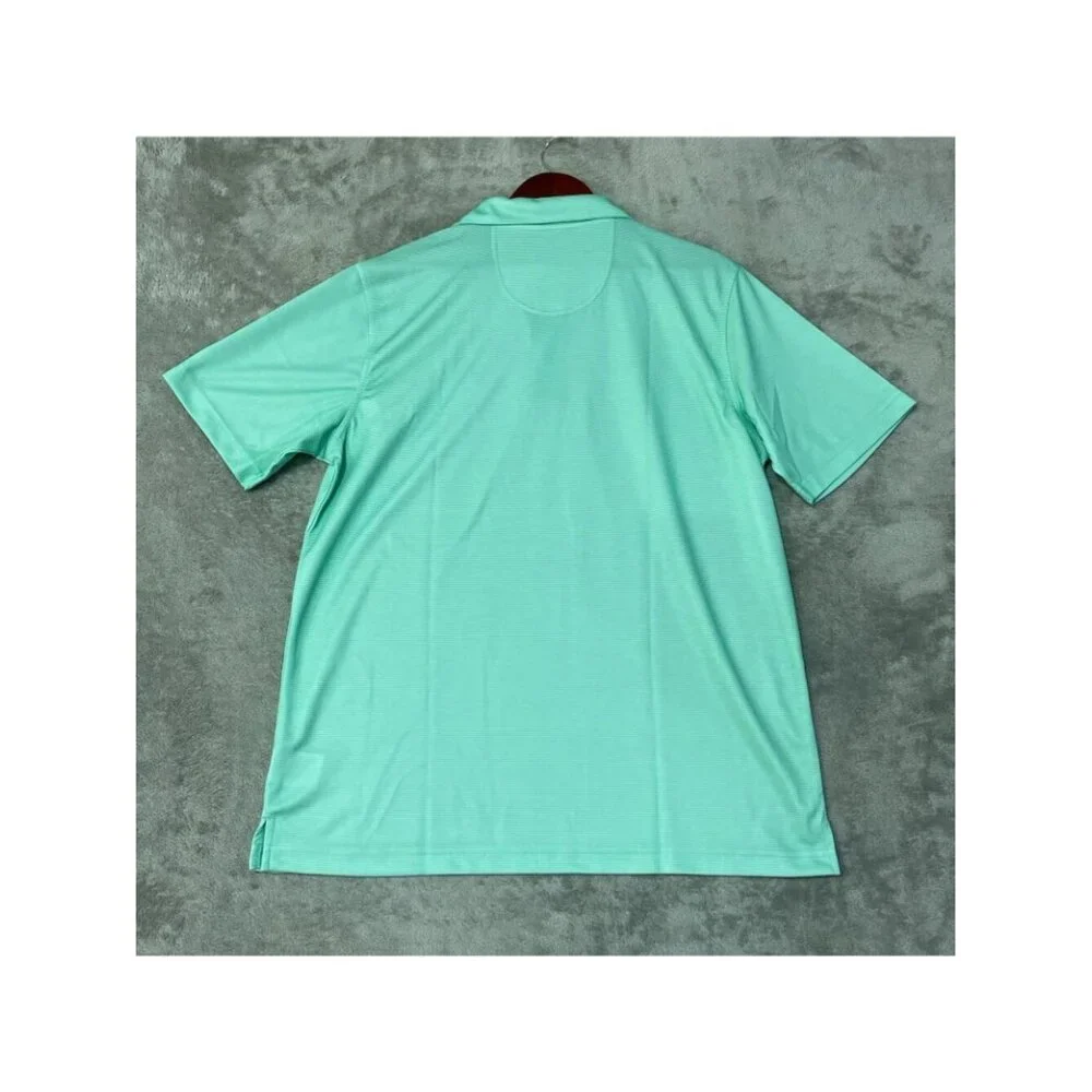 NWT Pebble Beach Men's L Mint Green Dry-Luxe Performance Polo